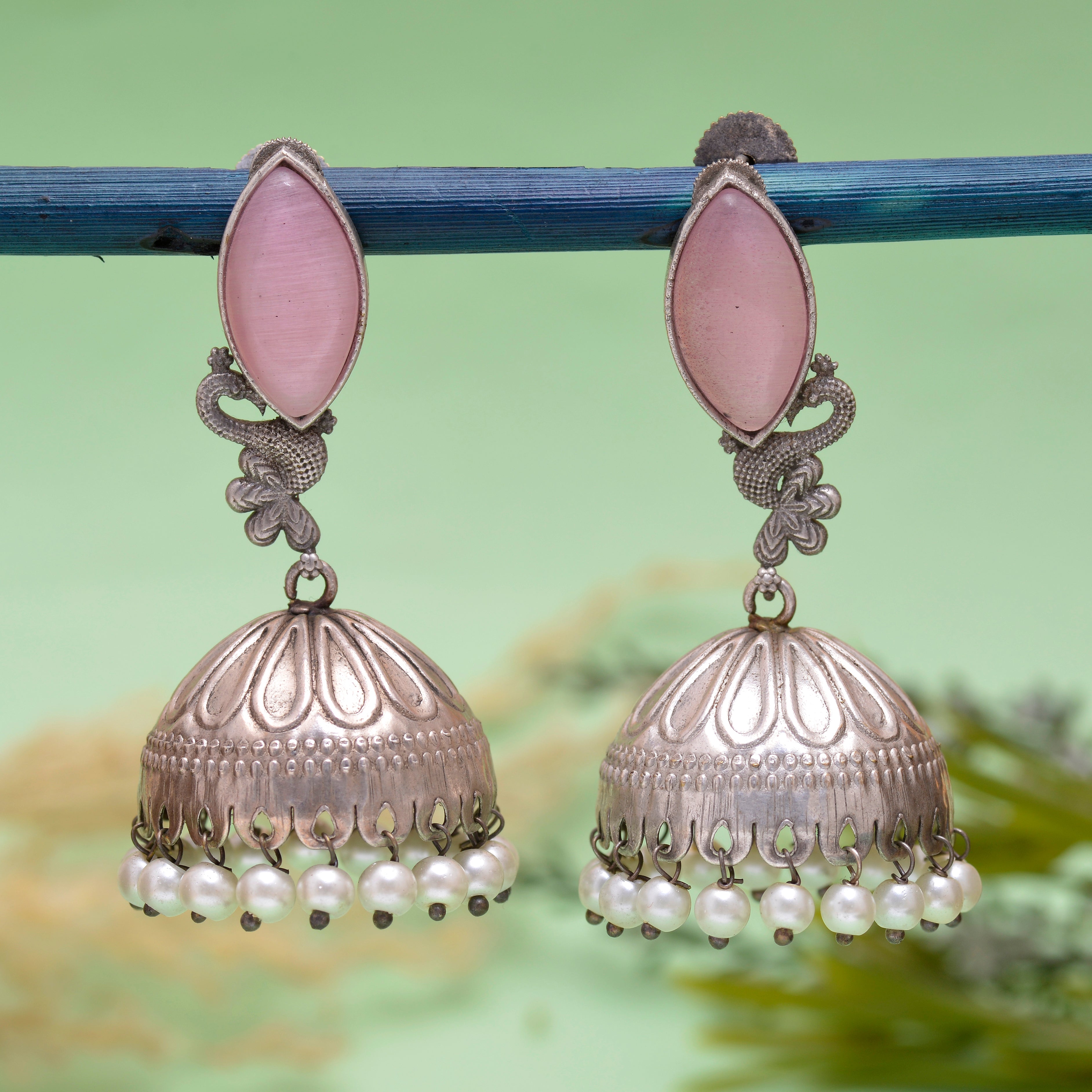 Pearl Dome Jhumki Earrings