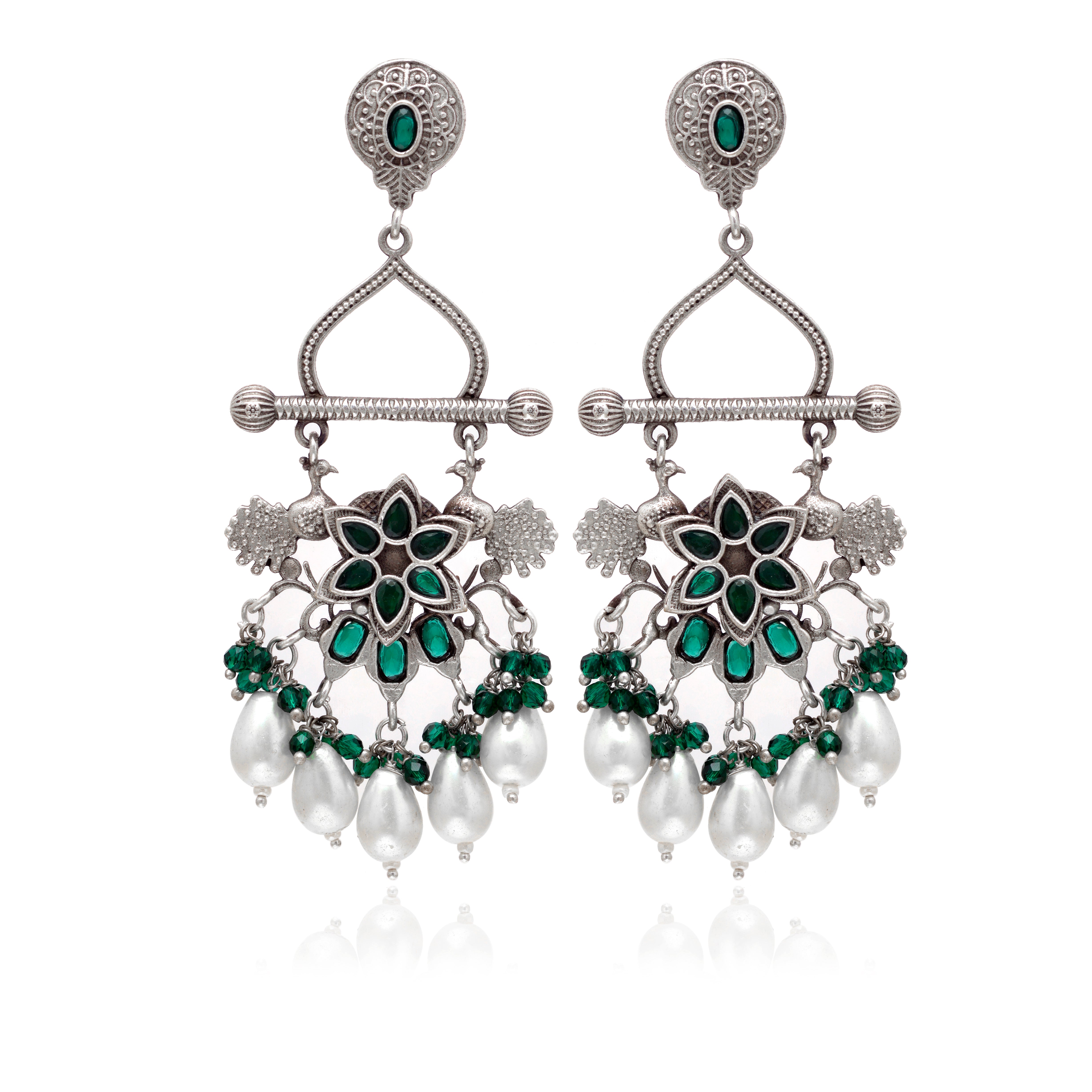 Garden Drop Jhumki Earrings