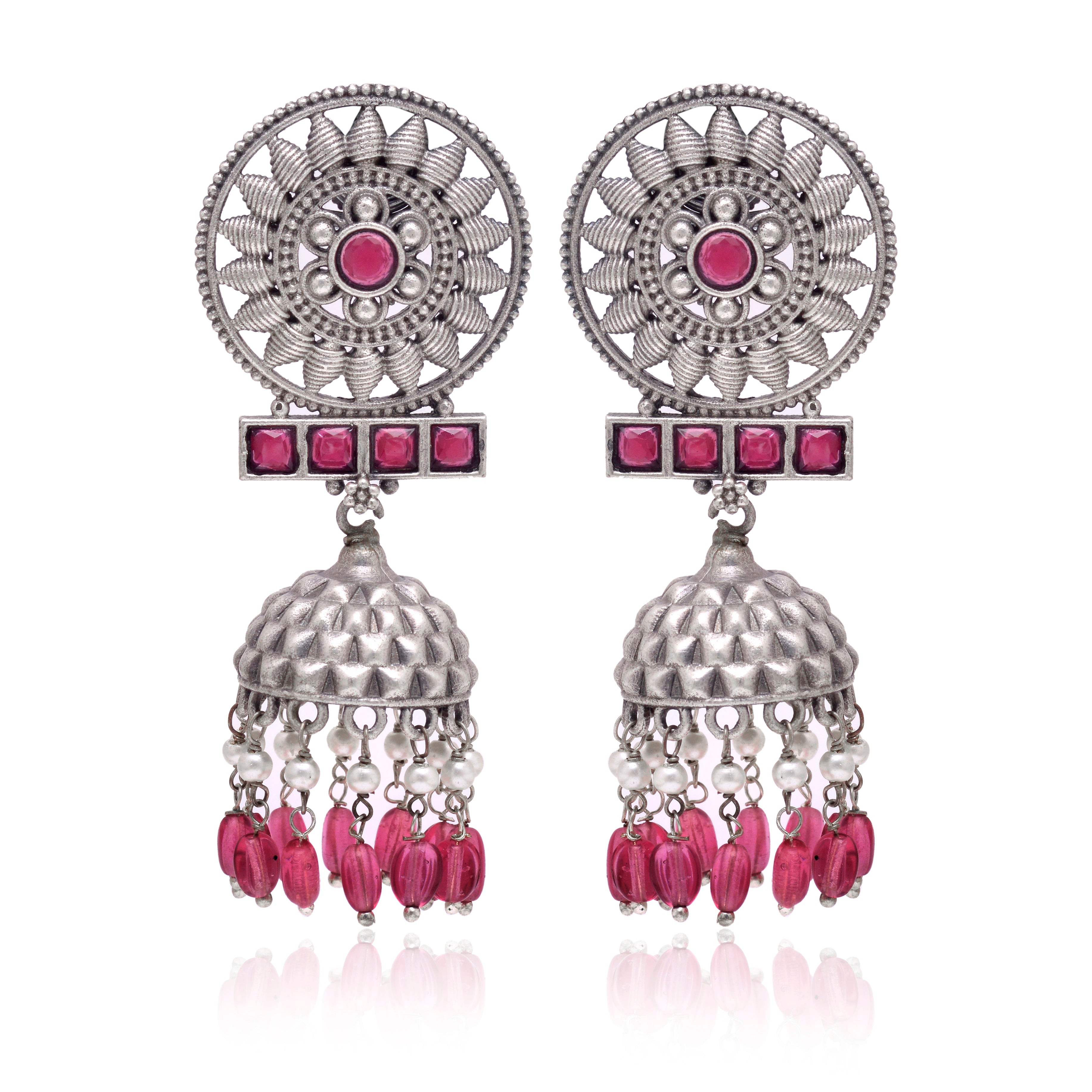 Ocean Temple Bell Jhumki Earrings