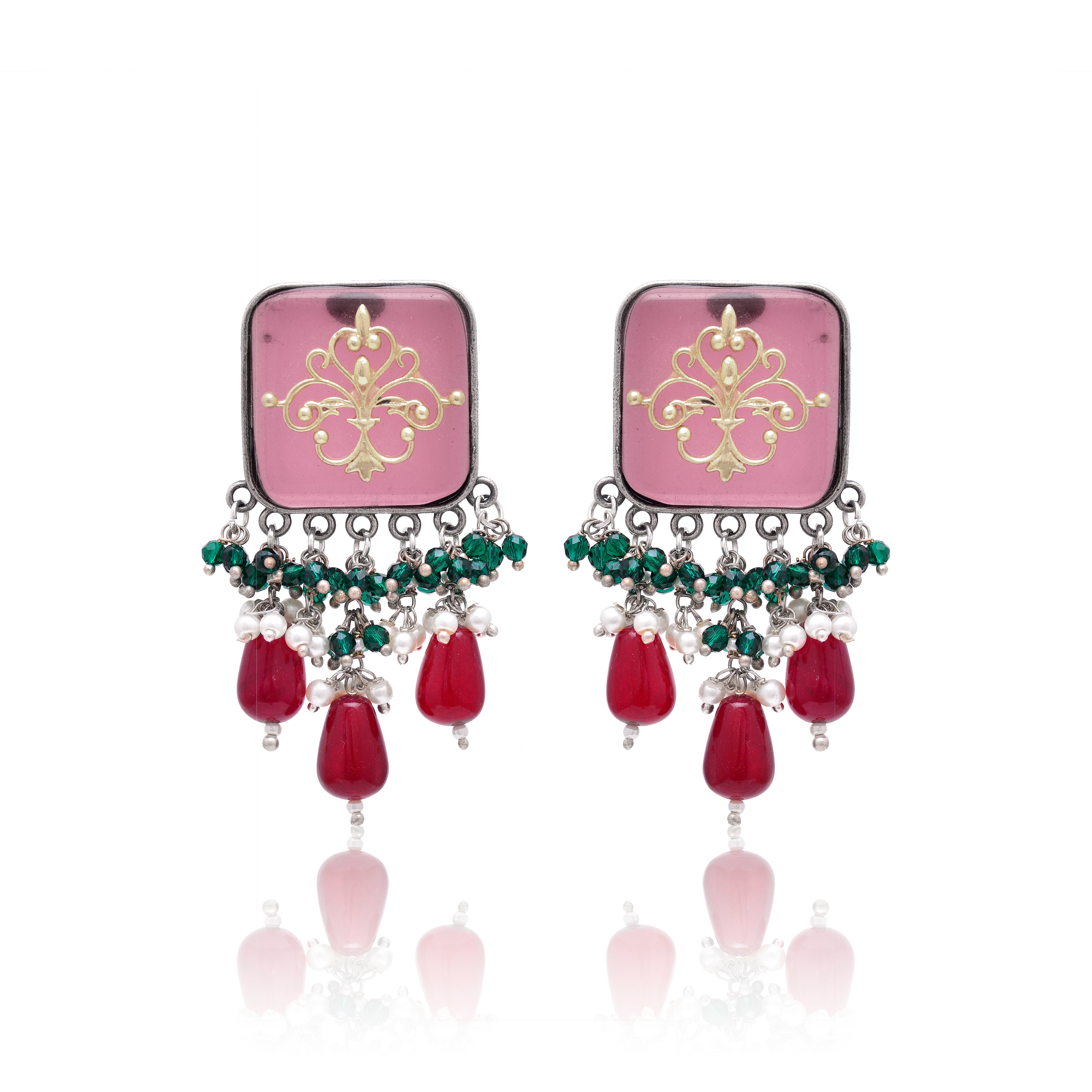 Majesty Square Jhumki Earrings