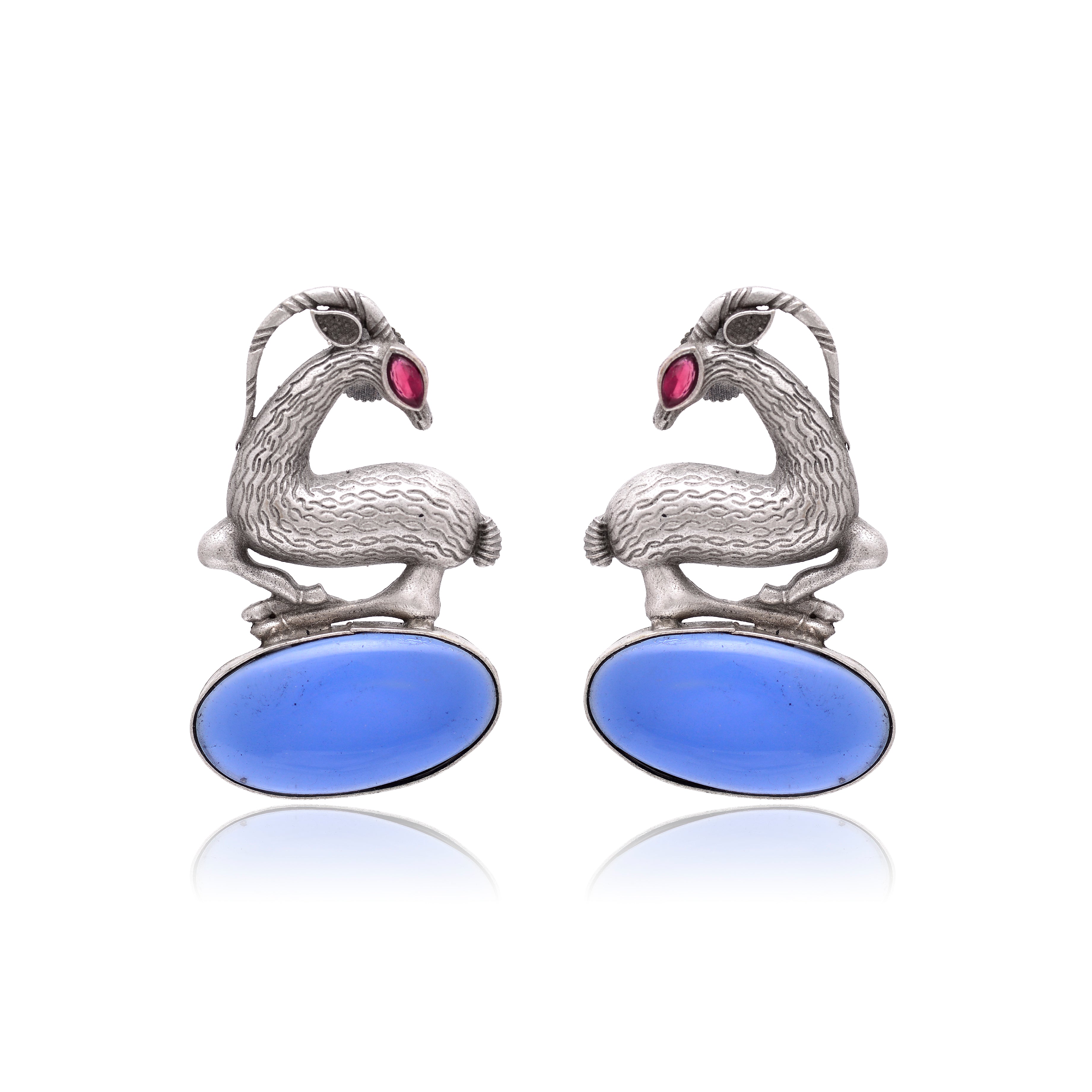 Colorful Stone Stud Earrings