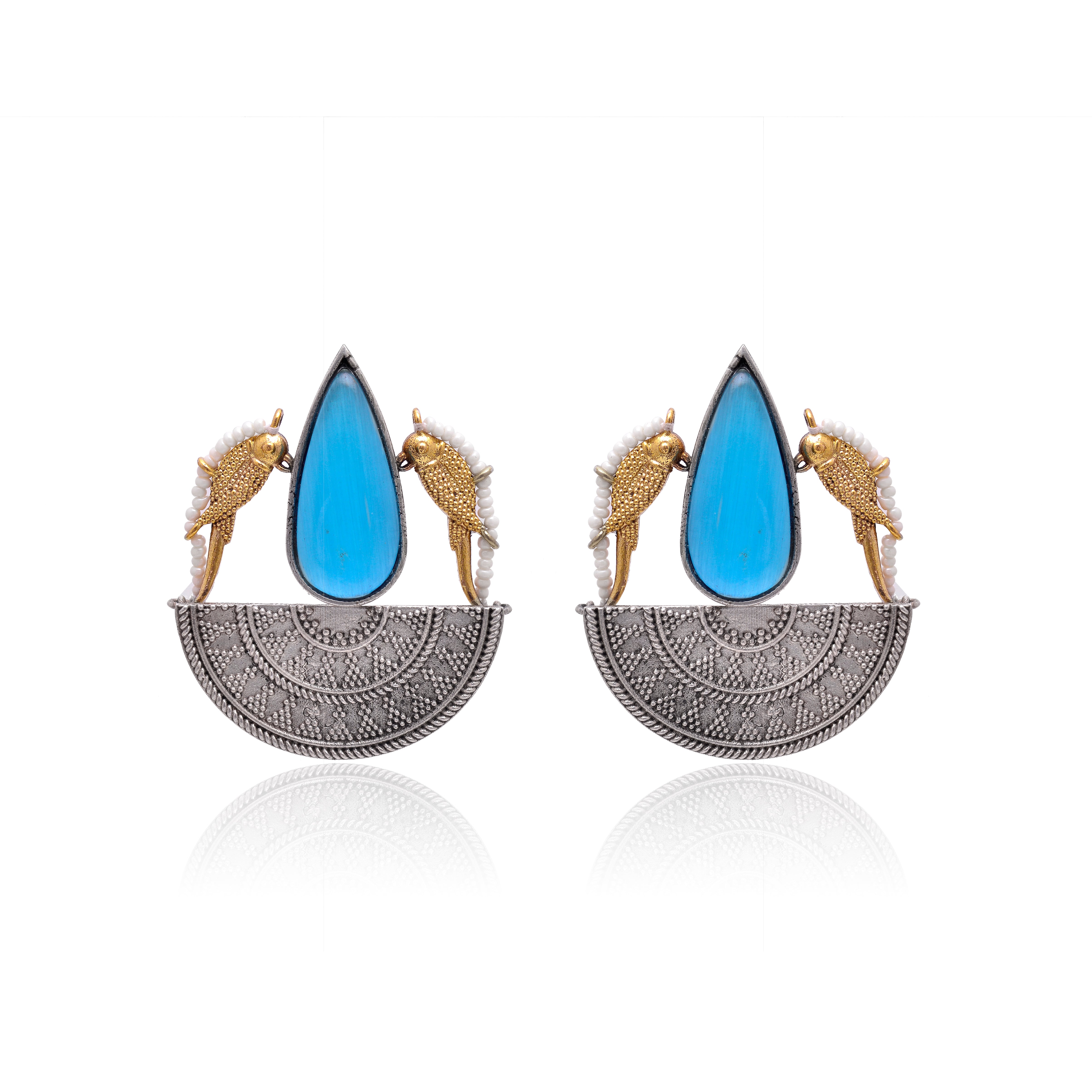 Ocean Drop Fish Motif Earrings