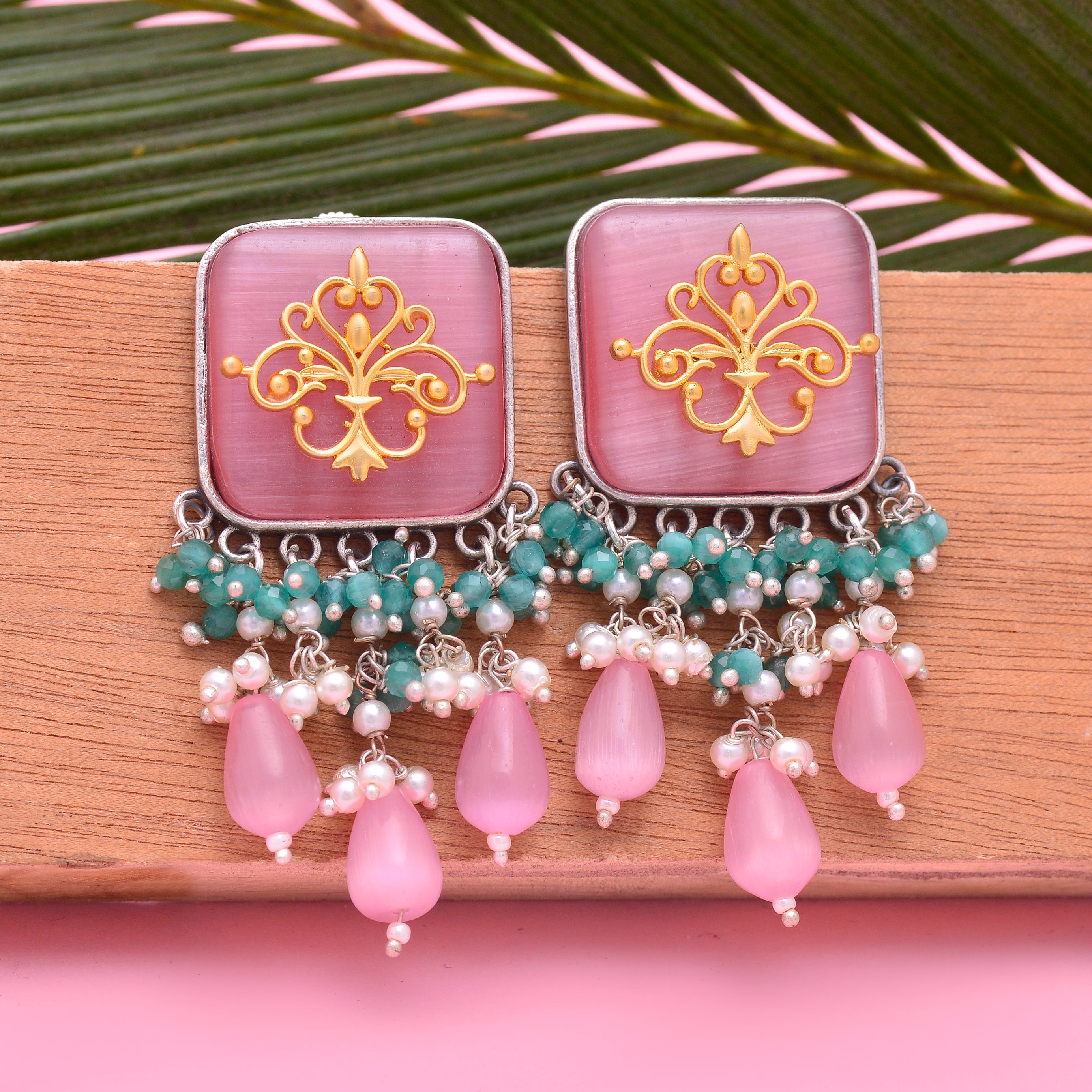 Majesty Square Jhumki Earrings
