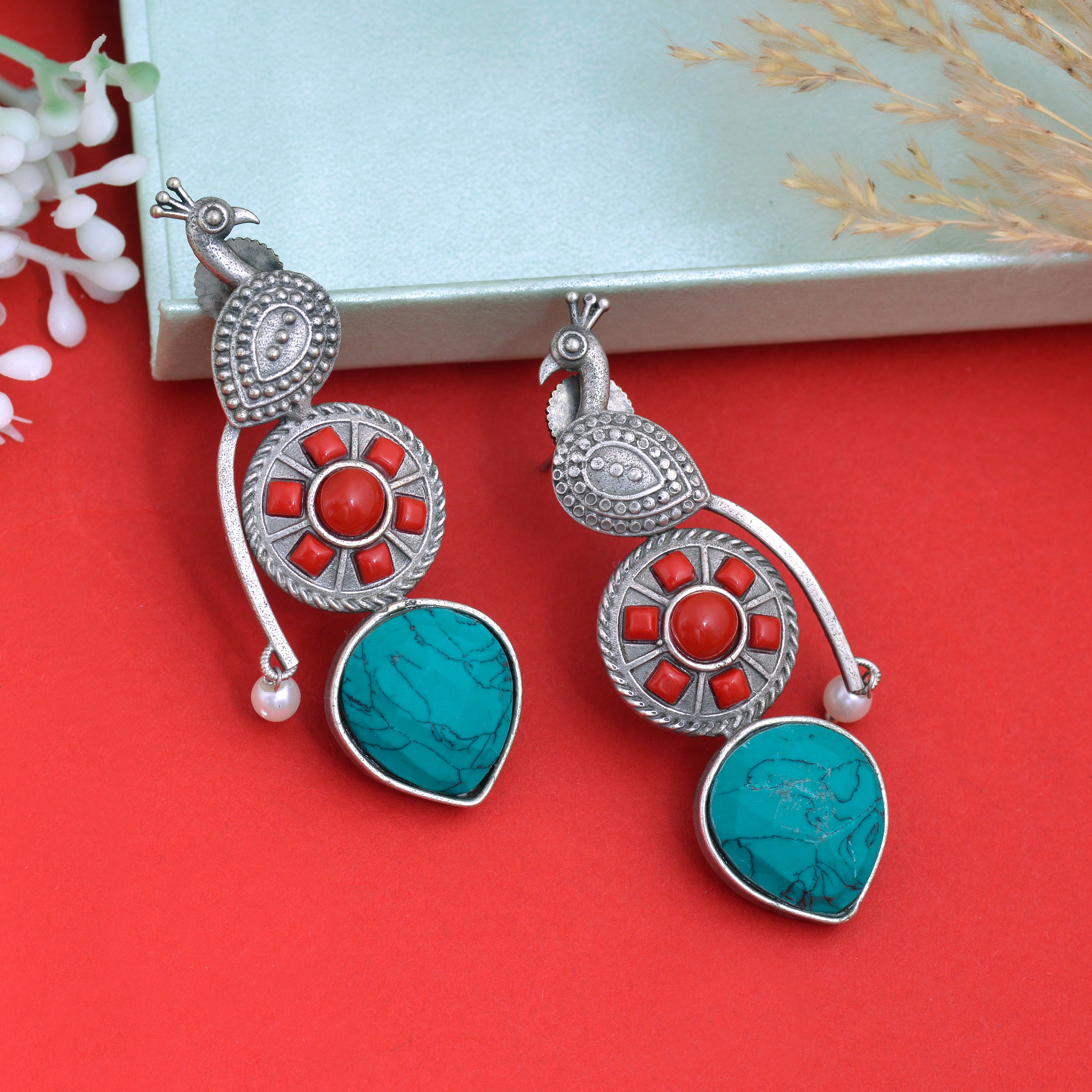 Peacock Royale Jhumki Earrings