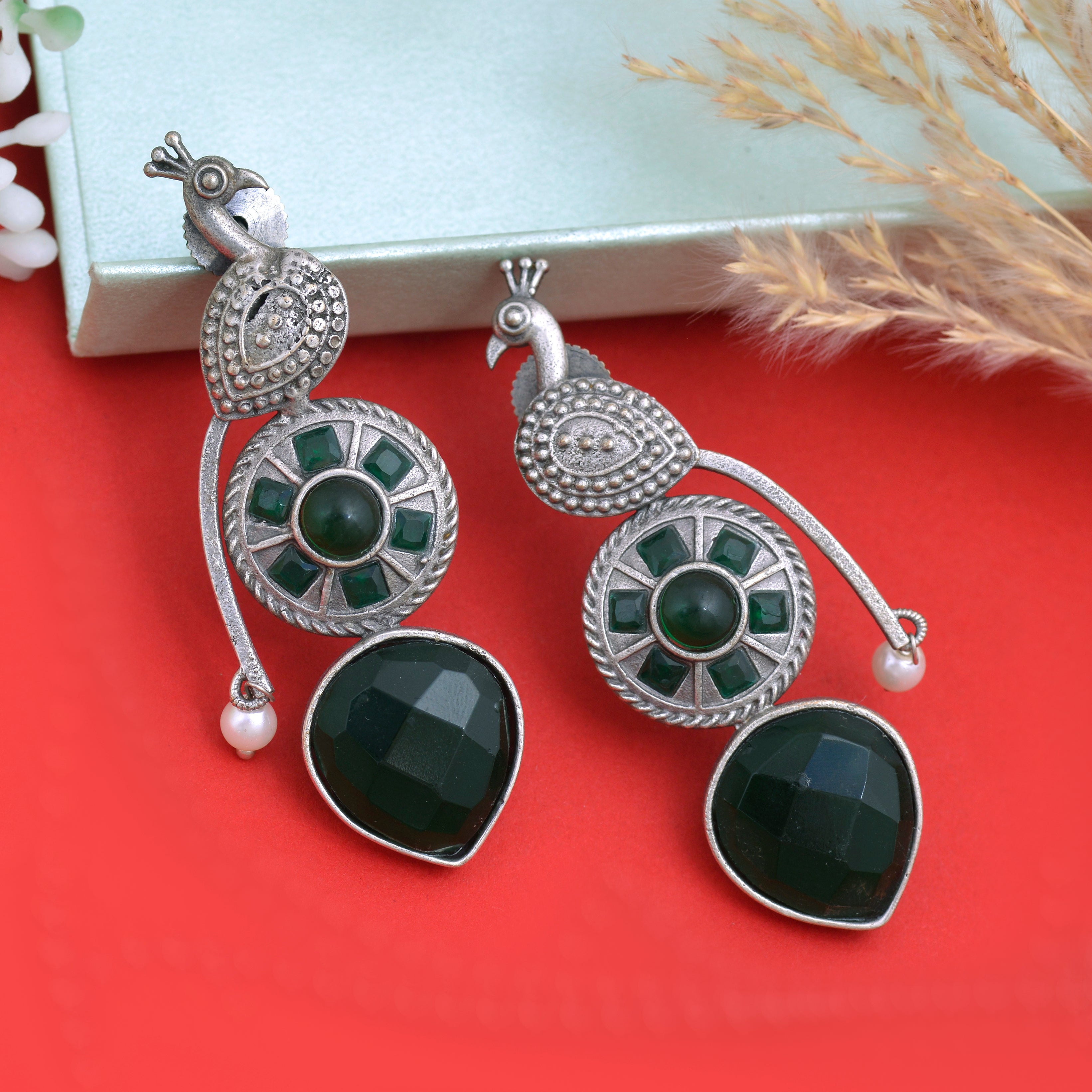 Peacock Royale Jhumki Earrings