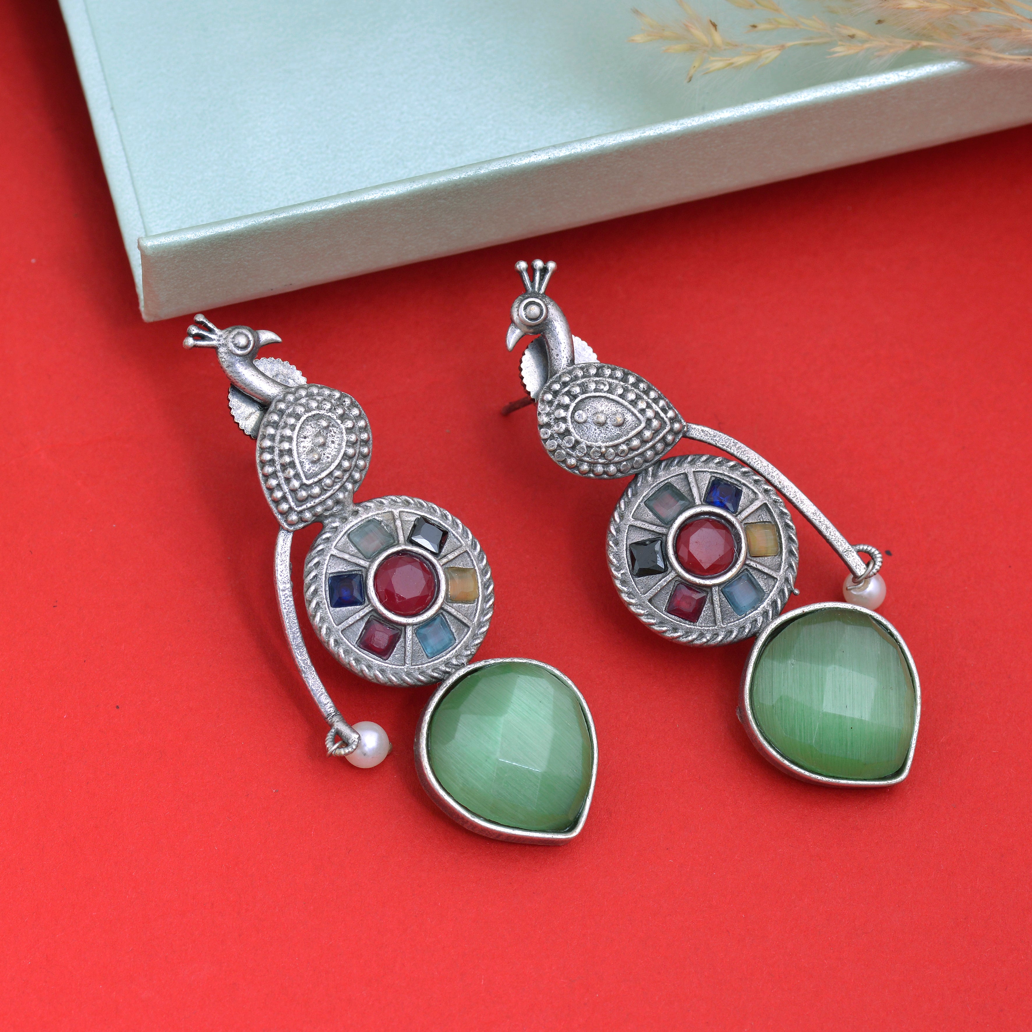 Peacock Royale Jhumki Earrings