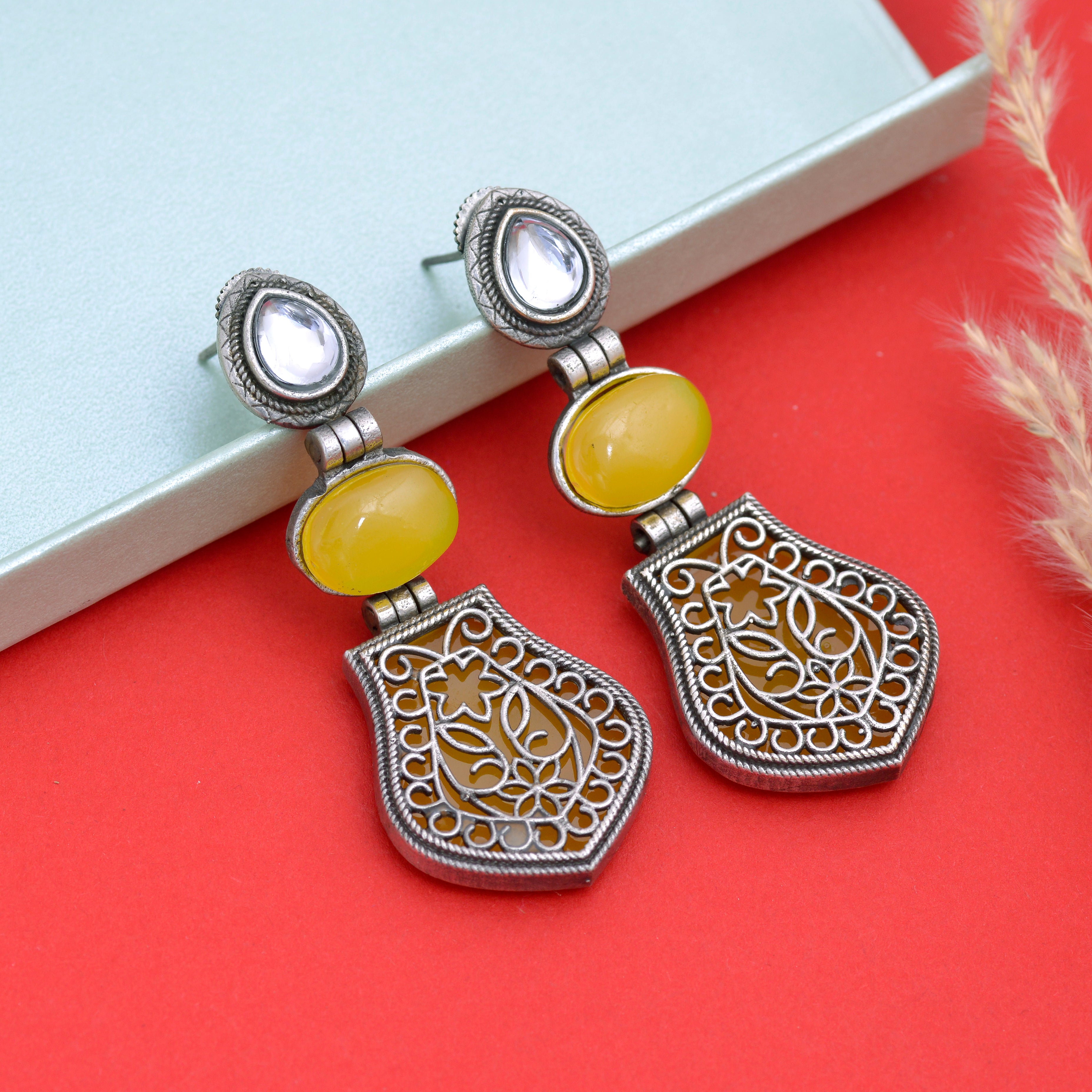 Arch Jhumki Earrings