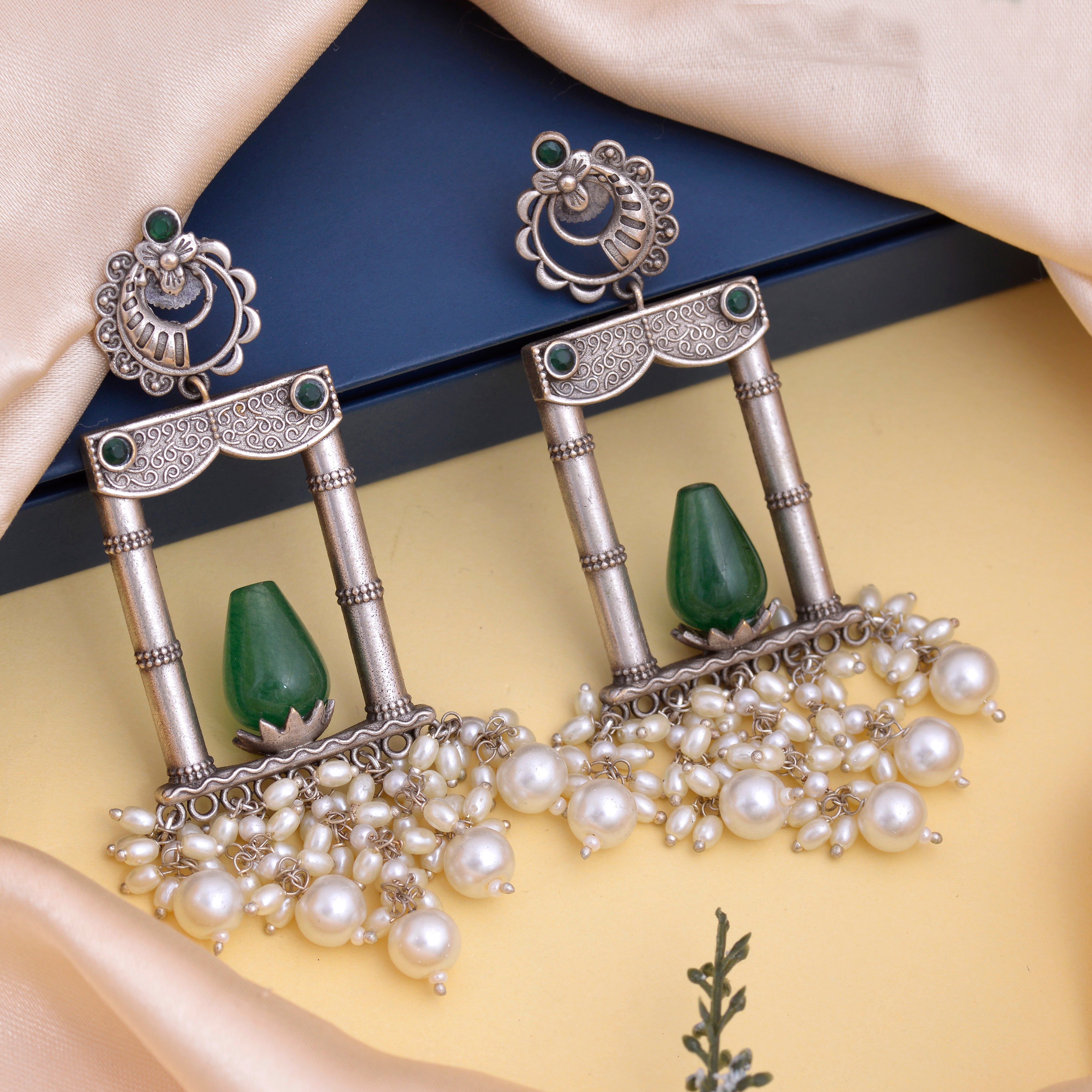 Pearl Panchayat Drop Earrings