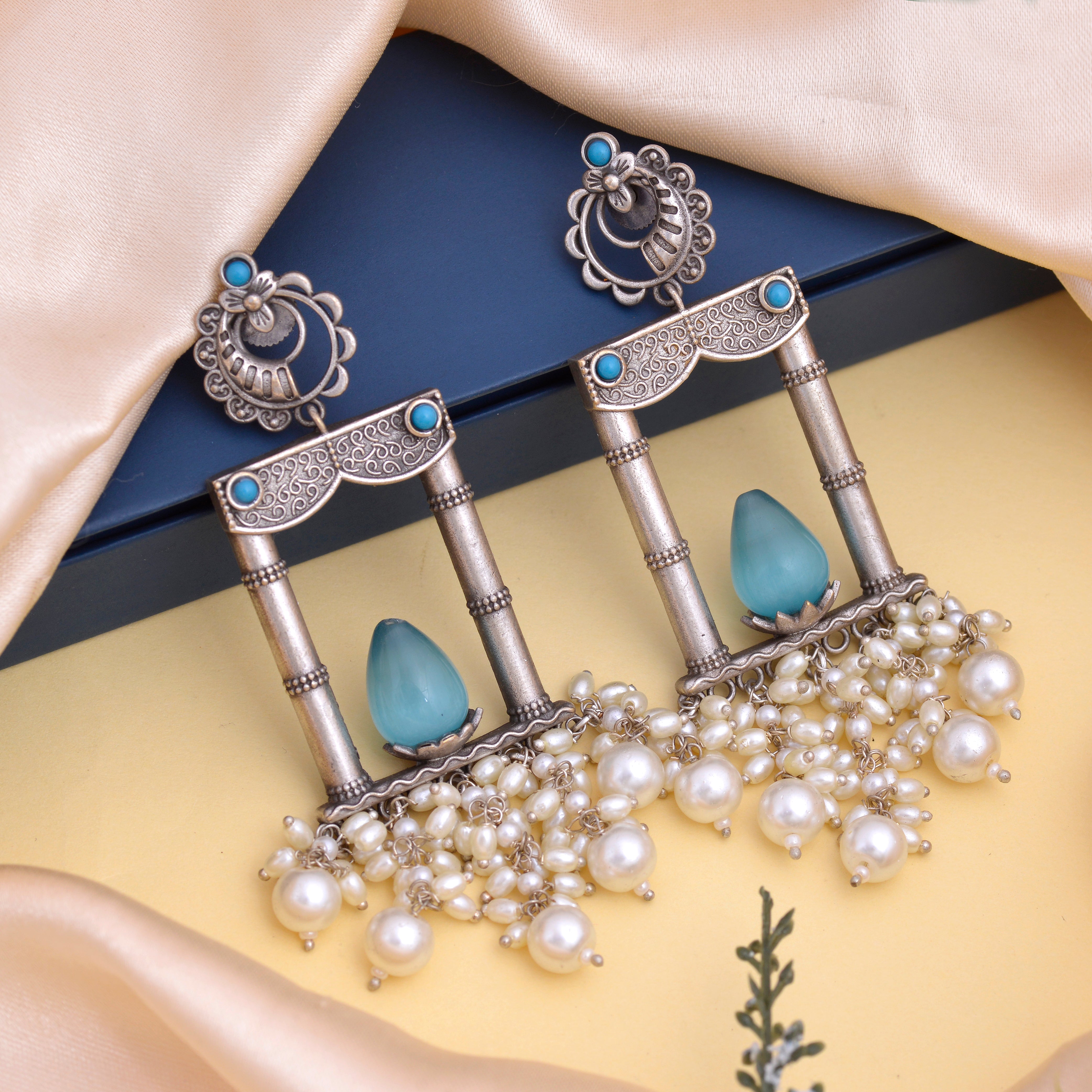 Pearl Panchayat Drop Earrings