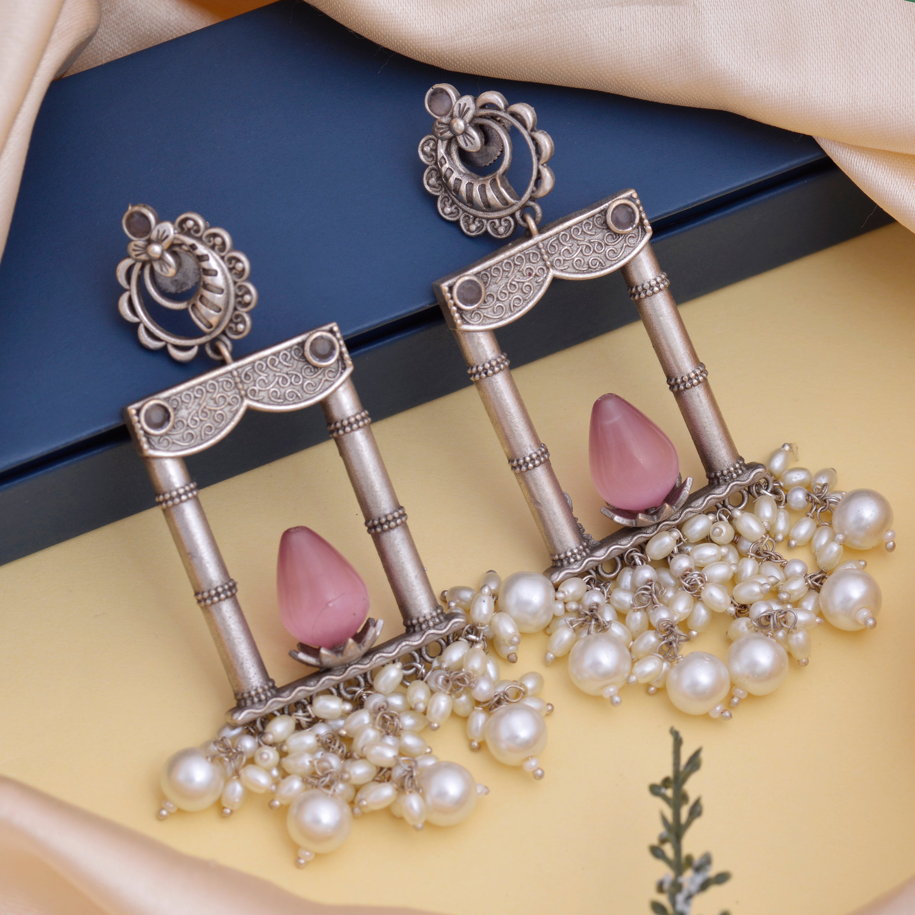Pearl Panchayat Drop Earrings