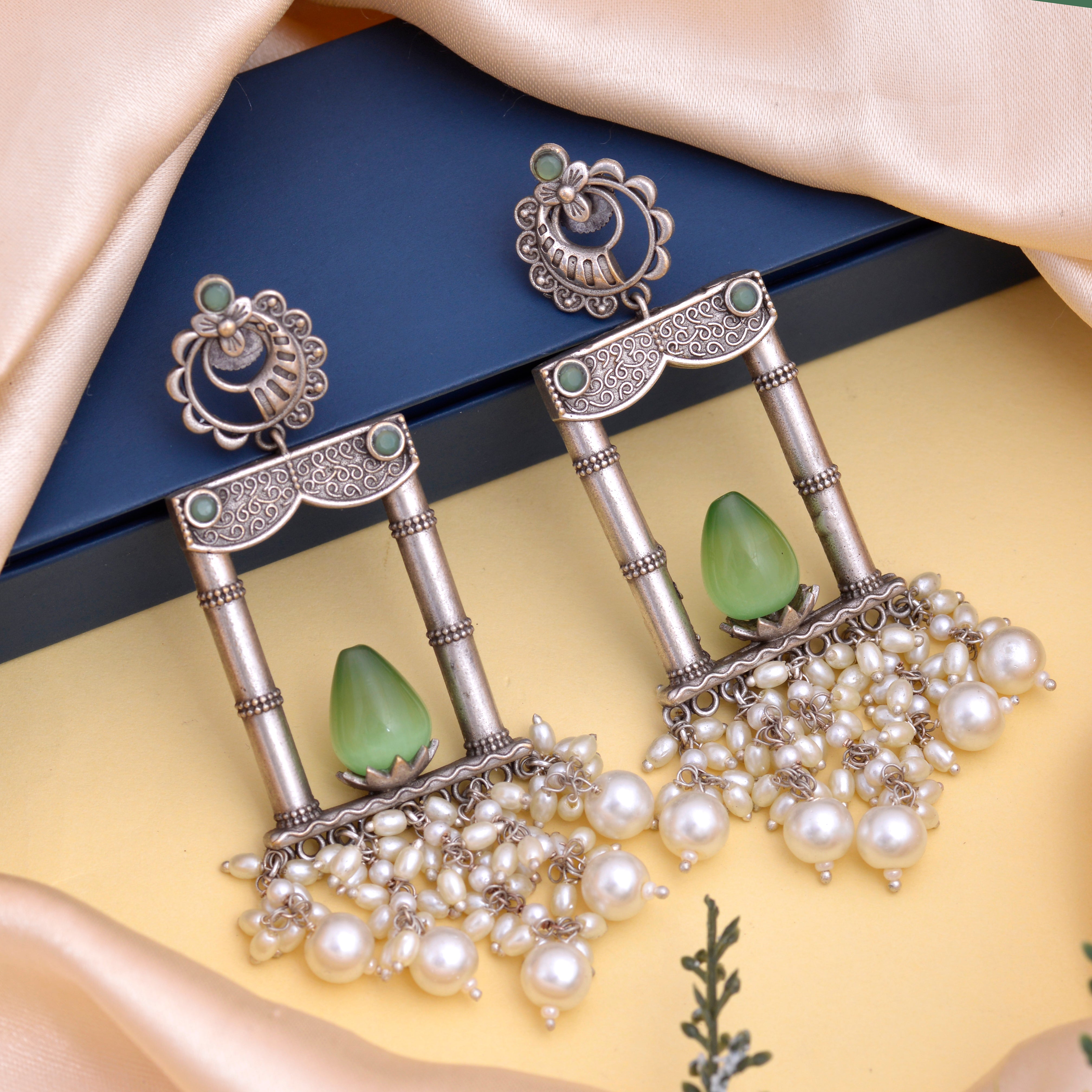 Pearl Panchayat Drop Earrings