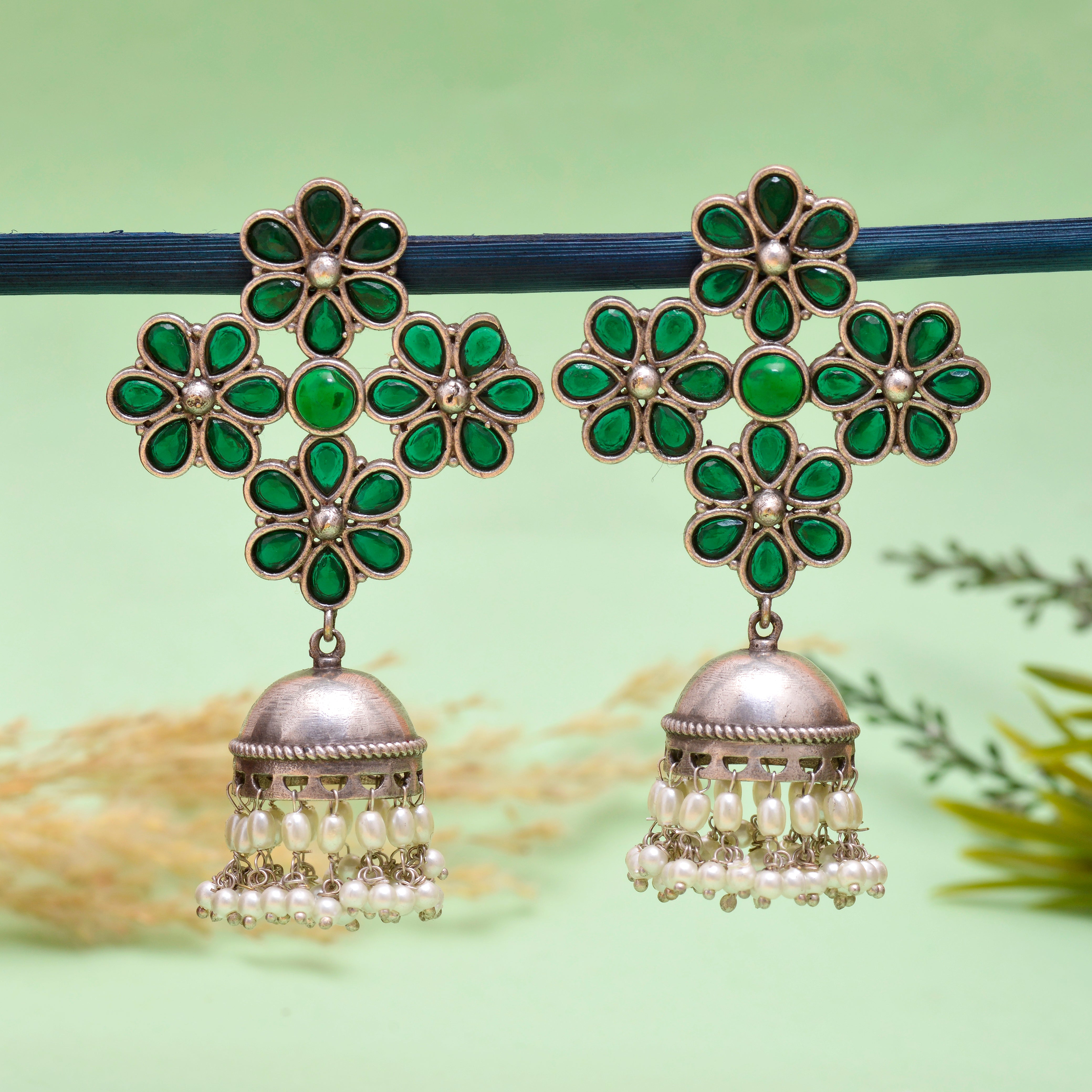 Mosaic Chandbali Earrings