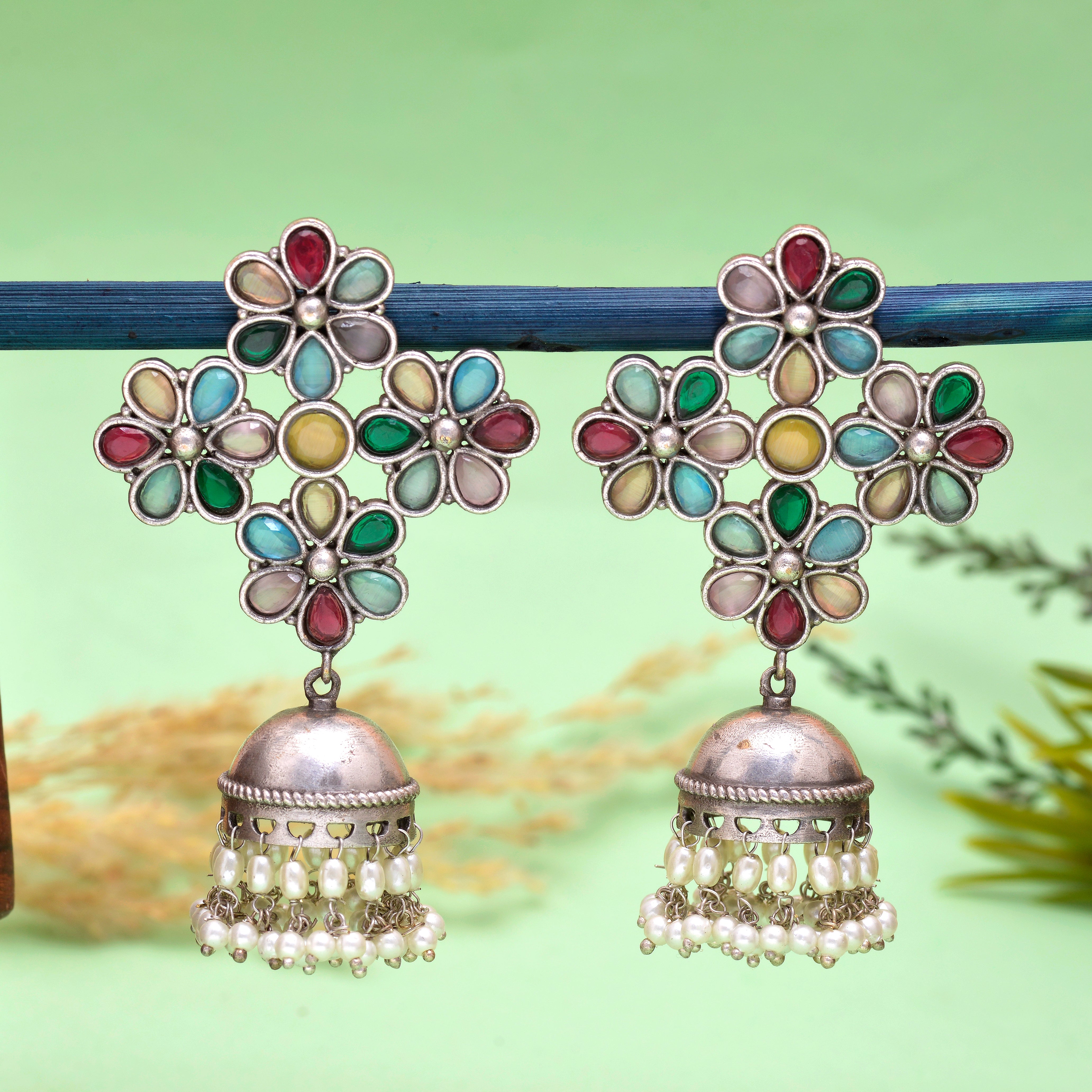 Mosaic Chandbali Earrings