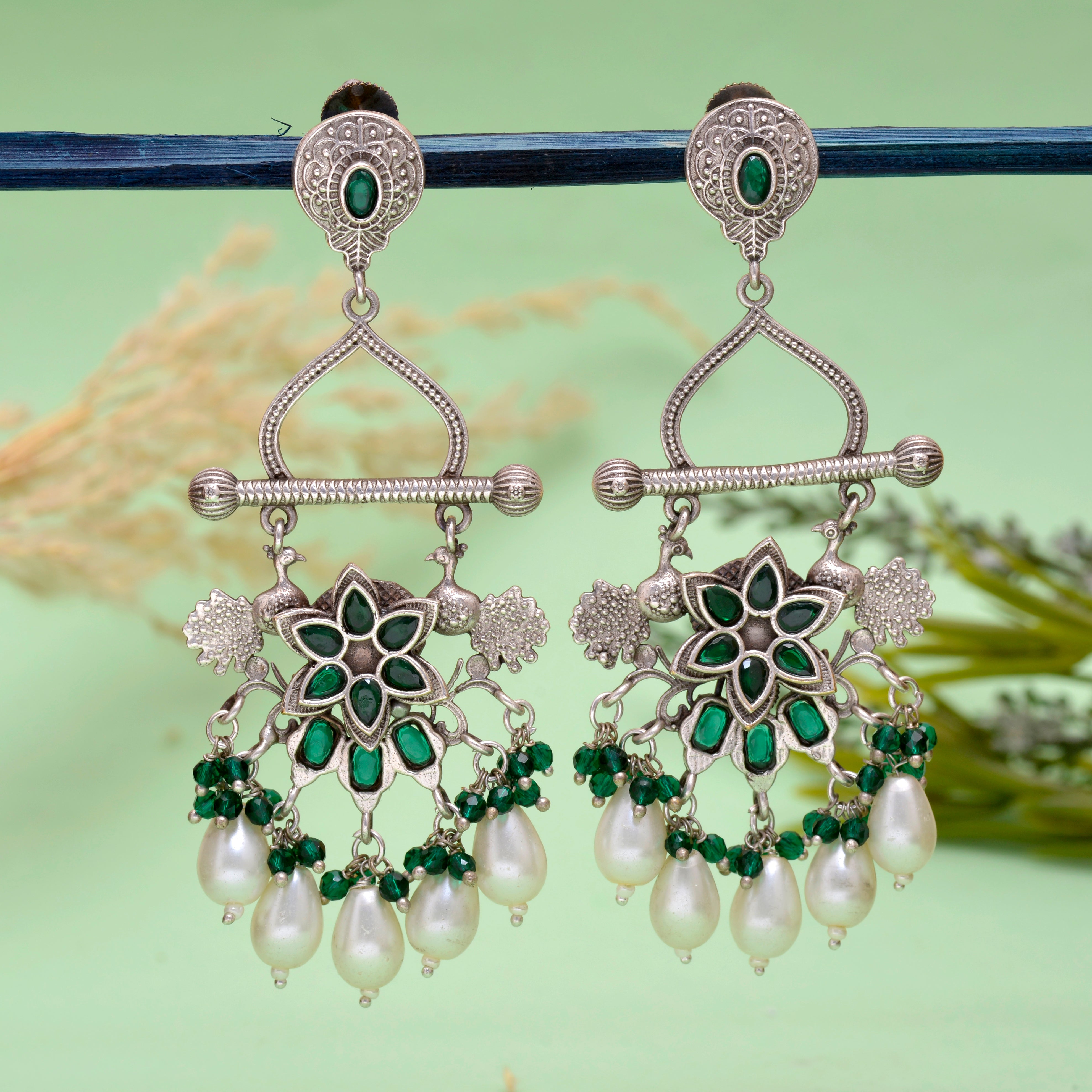 Garden Drop Jhumki Earrings