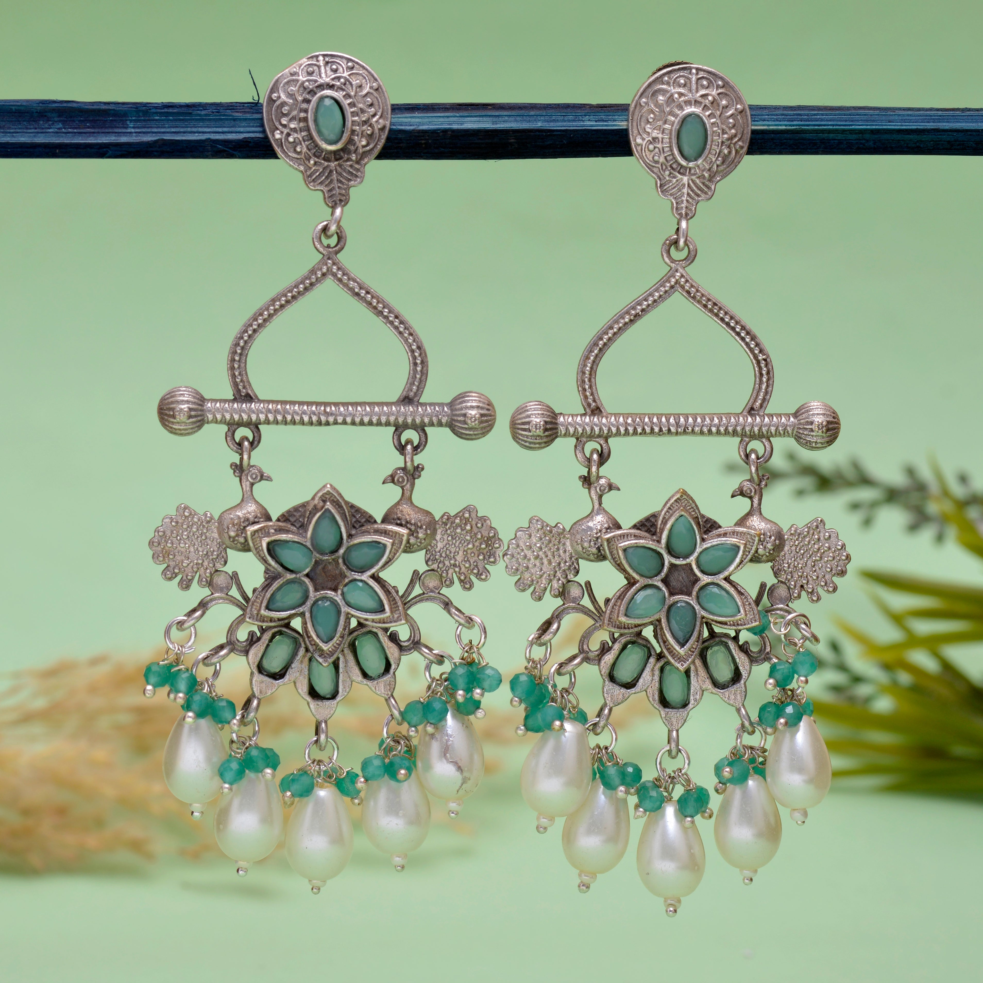 Garden Drop Jhumki Earrings