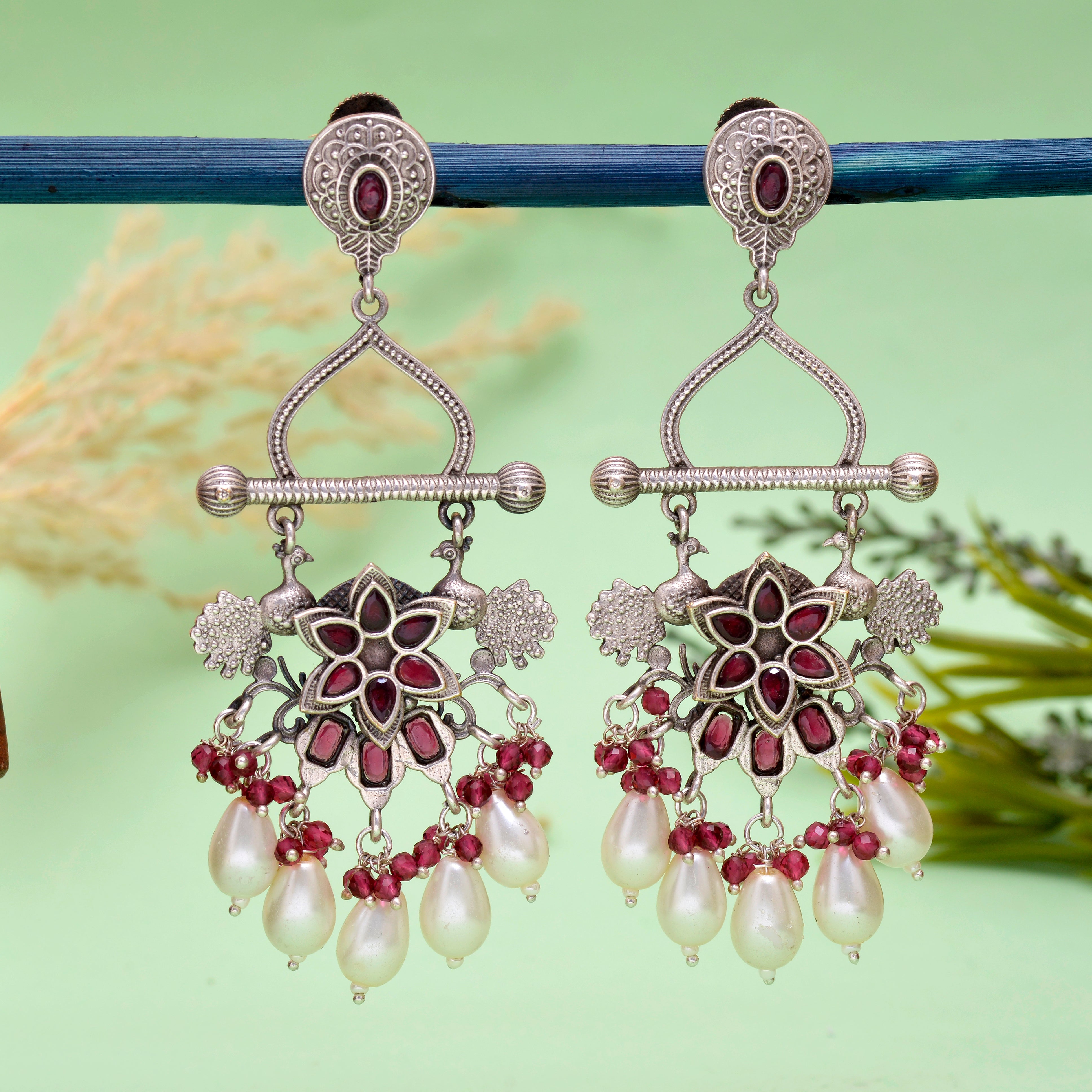 Garden Drop Jhumki Earrings