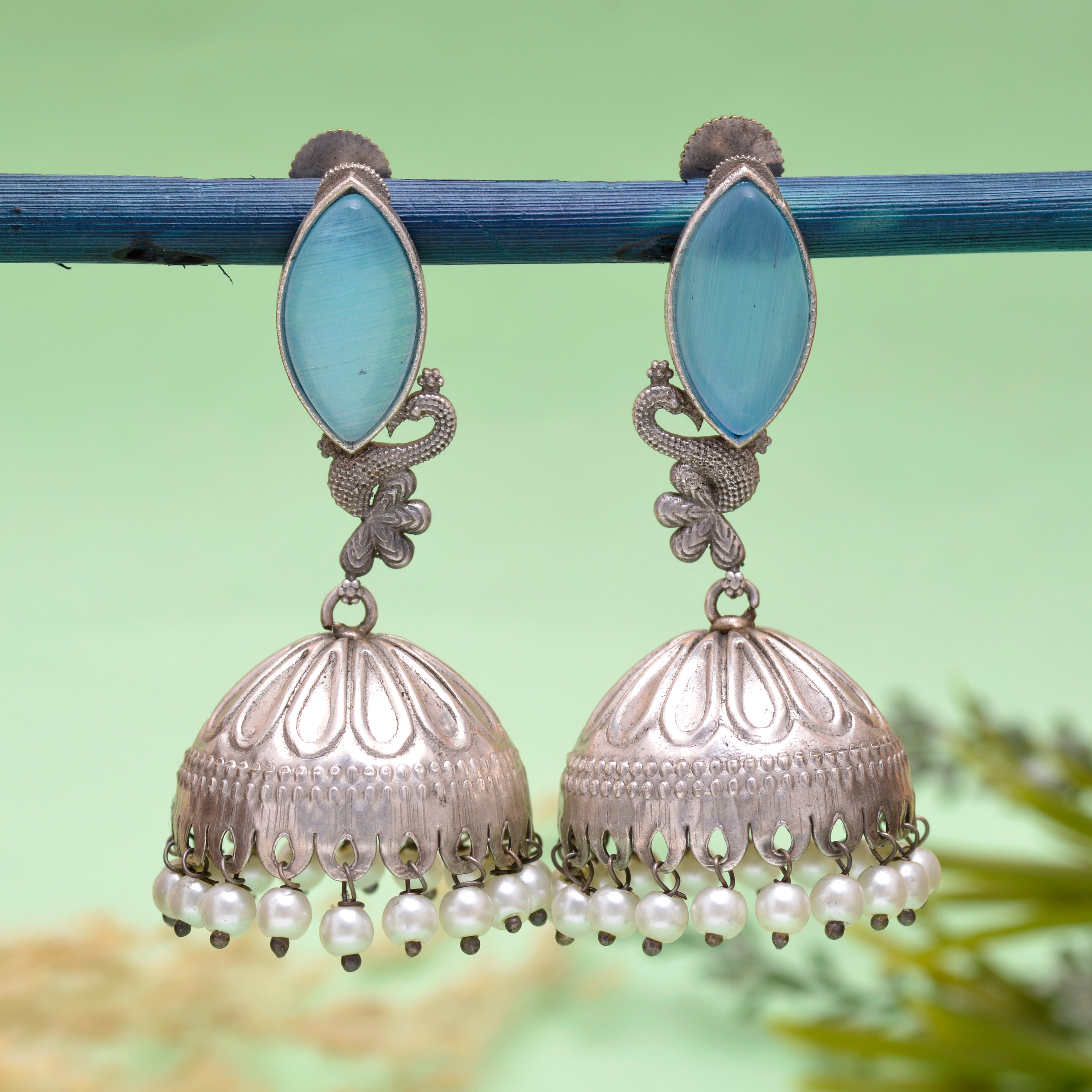 Pearl Dome Jhumki Earrings