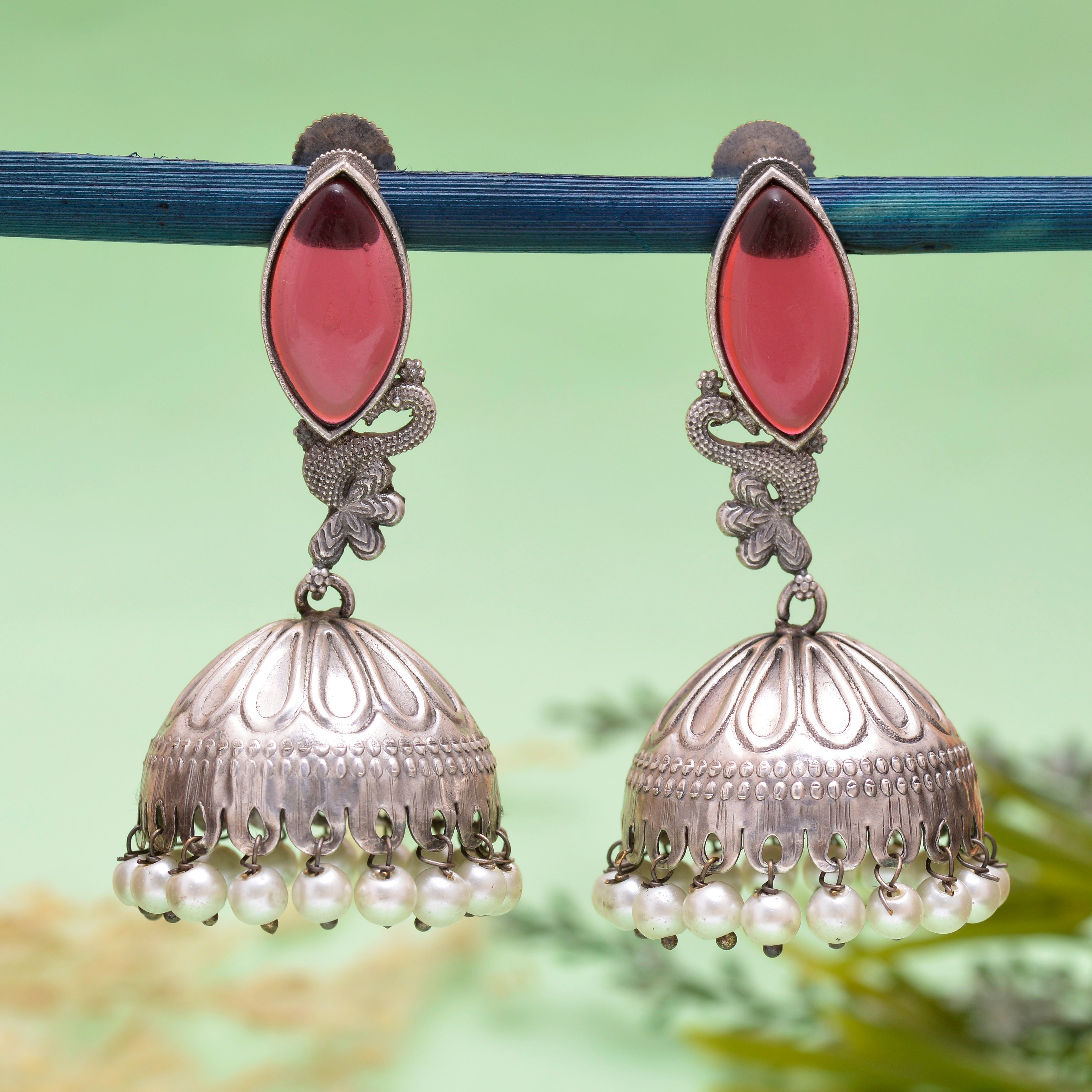 Pearl Dome Jhumki Earrings