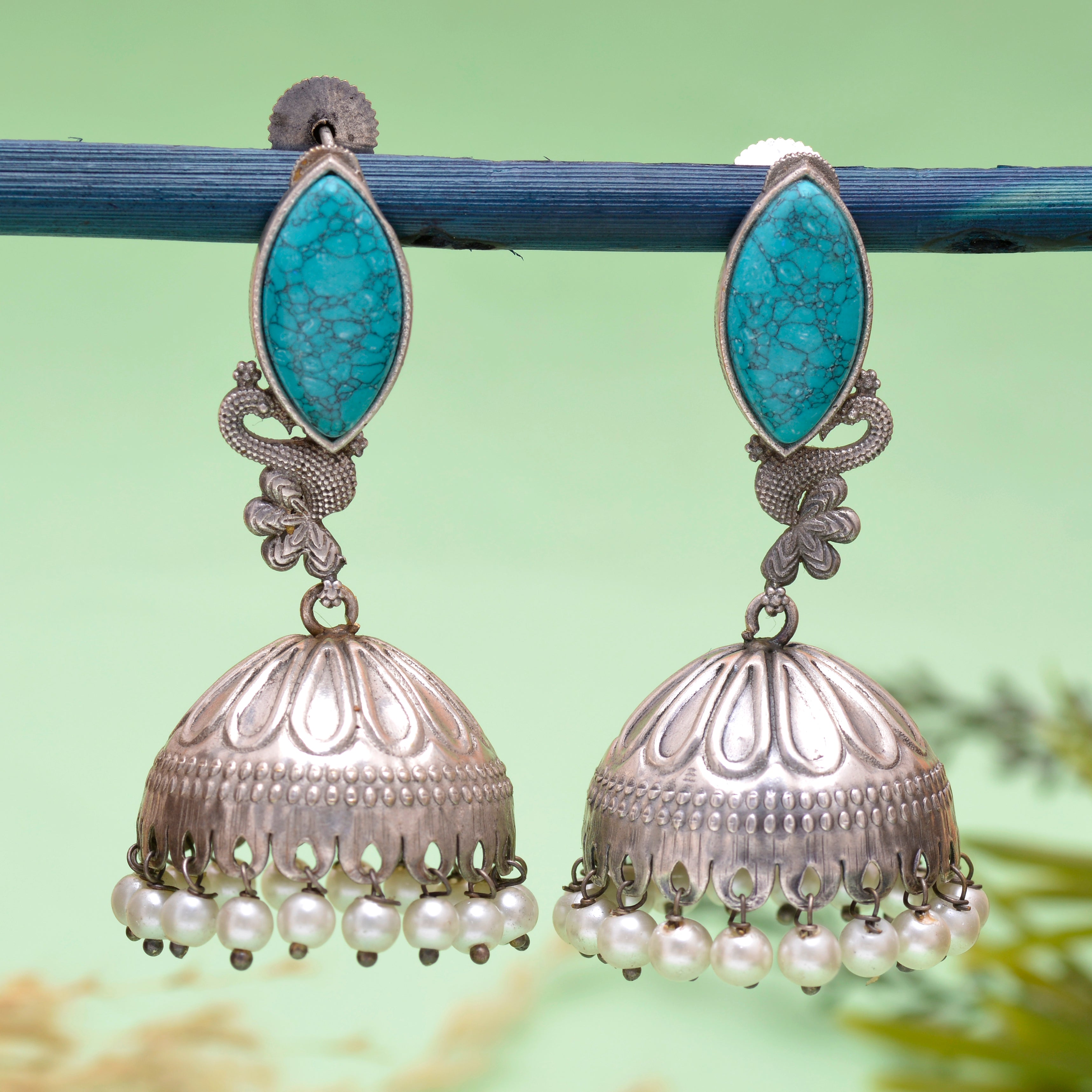 Pearl Dome Jhumki Earrings