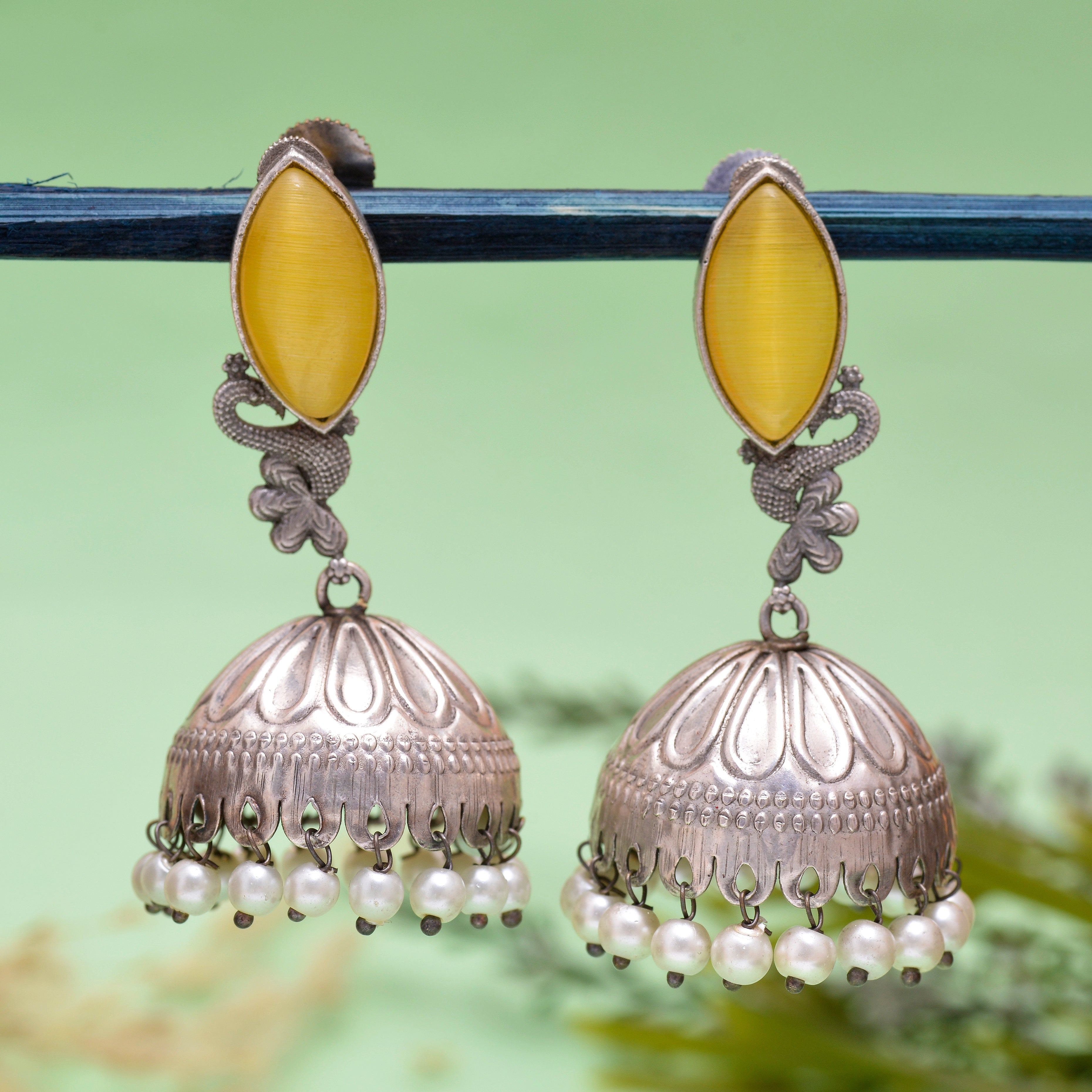 Pearl Dome Jhumki Earrings