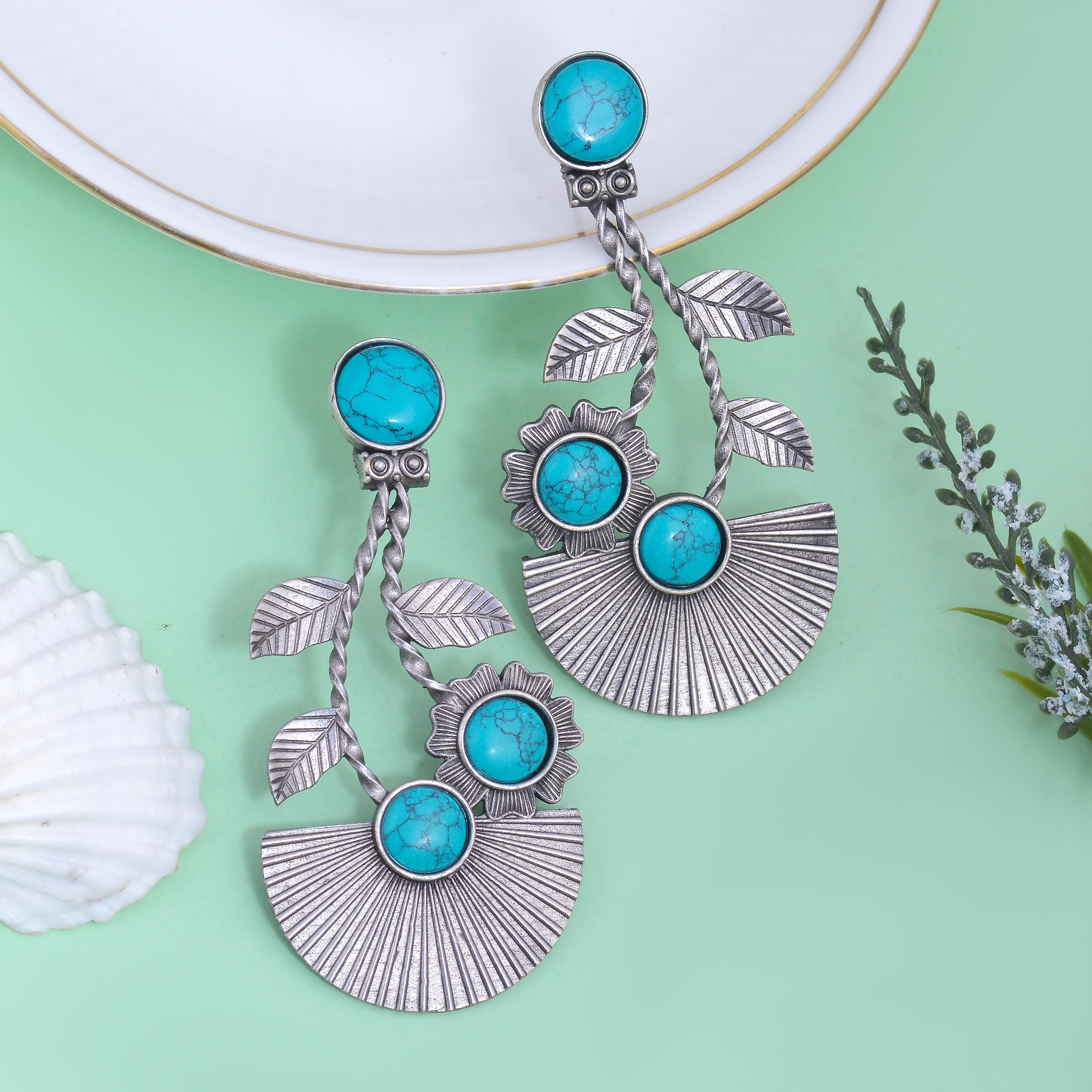 Amara Flora Drop Earrings